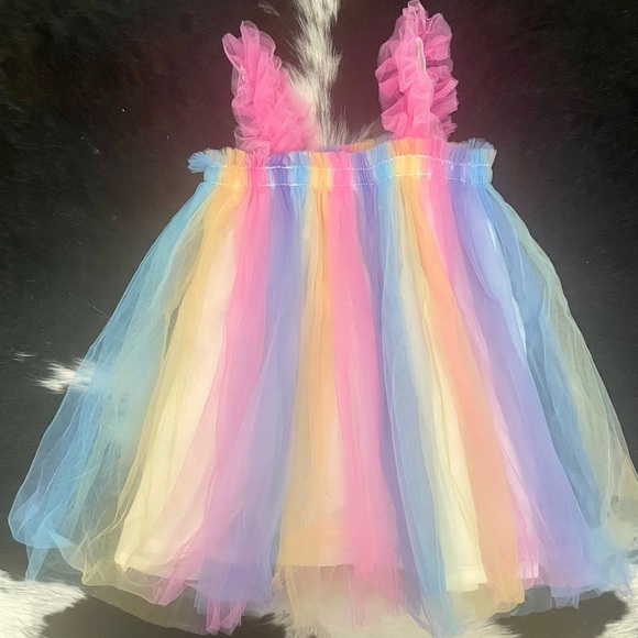 Rainbow Tulle Dress - Picture 1 of 2
